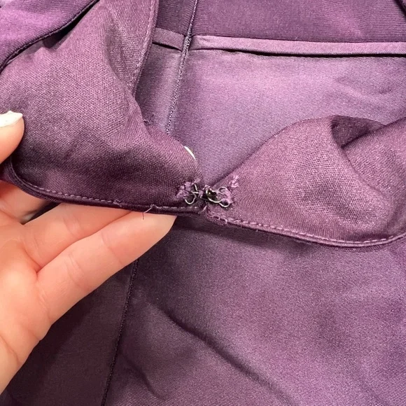 Adrianna Papell Dress Purple Sleeveless Jewel Neck Full-Length Evening Gown NWT - Picture 8 of 13